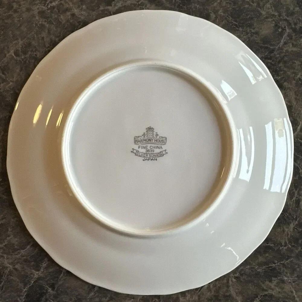 1 Replacement Harmony House‎ Silver Sonata 7-3/4” Lunch Plates 3638 Fine China